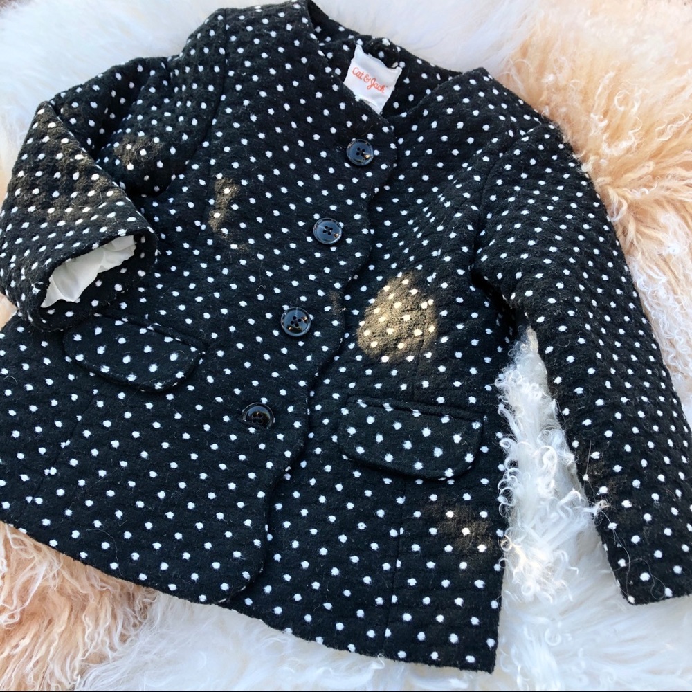 Cat & jack girl polka dot winter pea coat